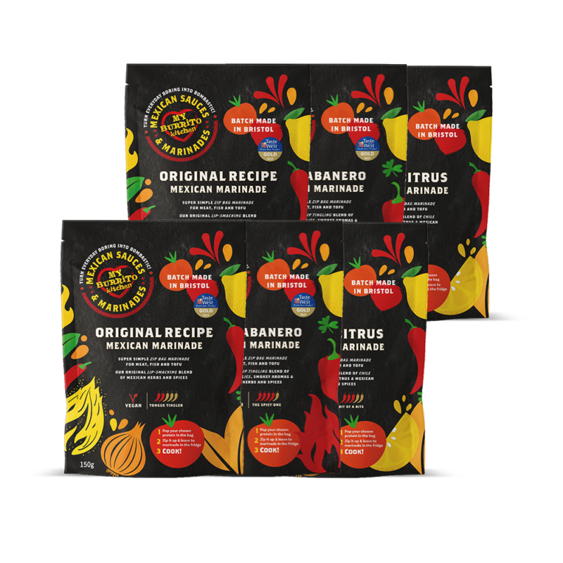 6 x Mexican Marinade Mixes, 2 of each - Champion in Category Taste of the West 2023 Awards